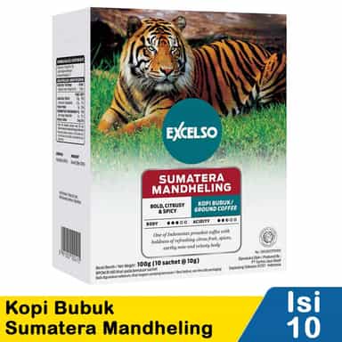 Excelso Kopi Bubuk Sumatera Mandheling 10g Excelso Kopi Bubuk Sumatera Mandheling 10g